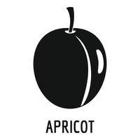 Apricot icon, simple style. vector
