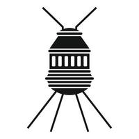 Small space capsule icon, simple style vector