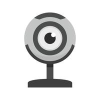 Web camera icon, flat style vector