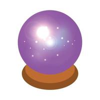 Magic sphere icon, isometric style vector