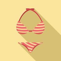 Collection swimsuit icon, flat style vector