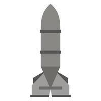 Rocket bomb icon, flat style vector