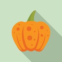 icono de calabaza de acción de gracias, estilo plano vector