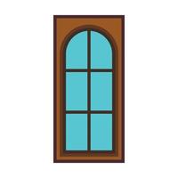 Modern entrance door icon, flat style vector