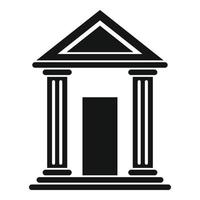 Judge building icon, simple style vector