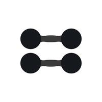 Pair of dumbbells icon, flat style vector