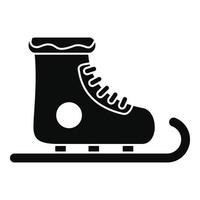 icono de patines de invierno, estilo simple vector