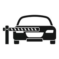 Car parking barrier icon, simple style vector