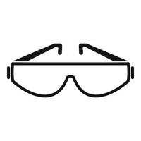 icono de gafas de seguridad, estilo simple vector