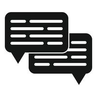 Chat request icon, simple style vector