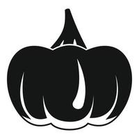 Evil pumpkin icon, simple style vector