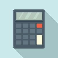 Audit calculator icon, flat style vector