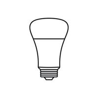 Led bulb icon, outline style vector