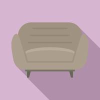 icono de sillón de diseño, estilo plano vector