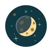 Planet earth in space icon, cartoon style vector