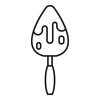Reconstruction trowel icon, outline style vector