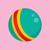 Baby rubber ball icon, flat style vector