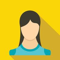 Woman icon, flat style vector