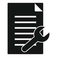 Service center papers icon, simple style vector