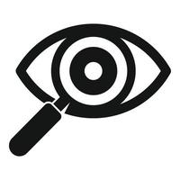 Search eye exploration icon, simple style vector