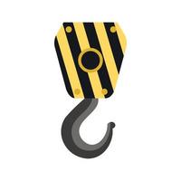 Lifting hook icon, flat style vector