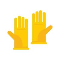 Rubber gloves icon, flat style vector