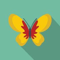 Beautiful butterfly icon, flat style. vector