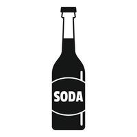 Soda bottle icon, simple style vector