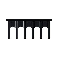 Bridge icon, simple style vector