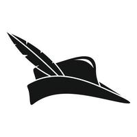 icono de sombrero de cazador de arco, estilo simple vector