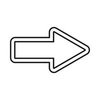 Right arrow icon, outline style vector