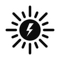 icono de energía solar, estilo simple vector