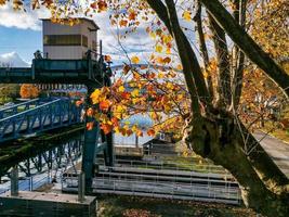 Autumn colors are bright and juicy. Outskirts of Strasbourg, Rhine. photo