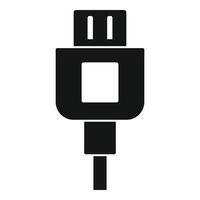 Broken phone cable icon, simple style vector