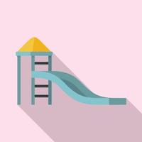 Kid slide icon, flat style vector