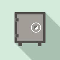 Security safe icon, flat style vector