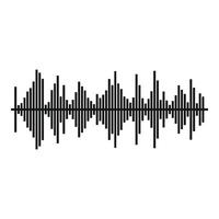 Equalizer player icon, simple black style vector