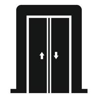 Electric elevator icon, simple style vector