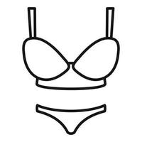 Woman swimwear icon, outline style vector
