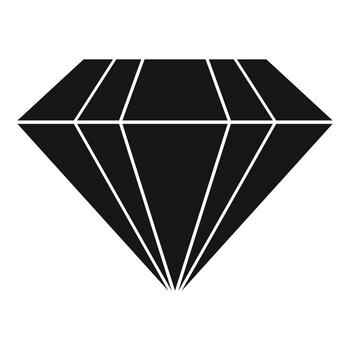 Ruby icon, simple style vector