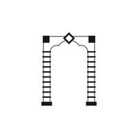 Arch icon, simple style vector