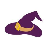 Witch hat icon in cartoon style vector