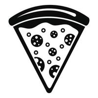 Pizza slice icon, simple style vector