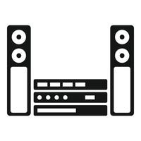 Music speaker system icon, simple style vector