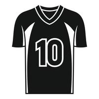 icono de camiseta de fútbol americano, estilo simple vector