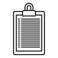 Storage card list icon, outline style vector