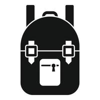 Survival backpack icon, simple style vector