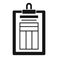 Estimator clipboard icon, simple style vector