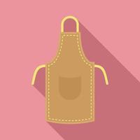 Leather apron icon, flat style vector