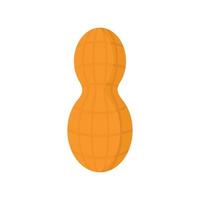 Eco peanut icon, flat style vector